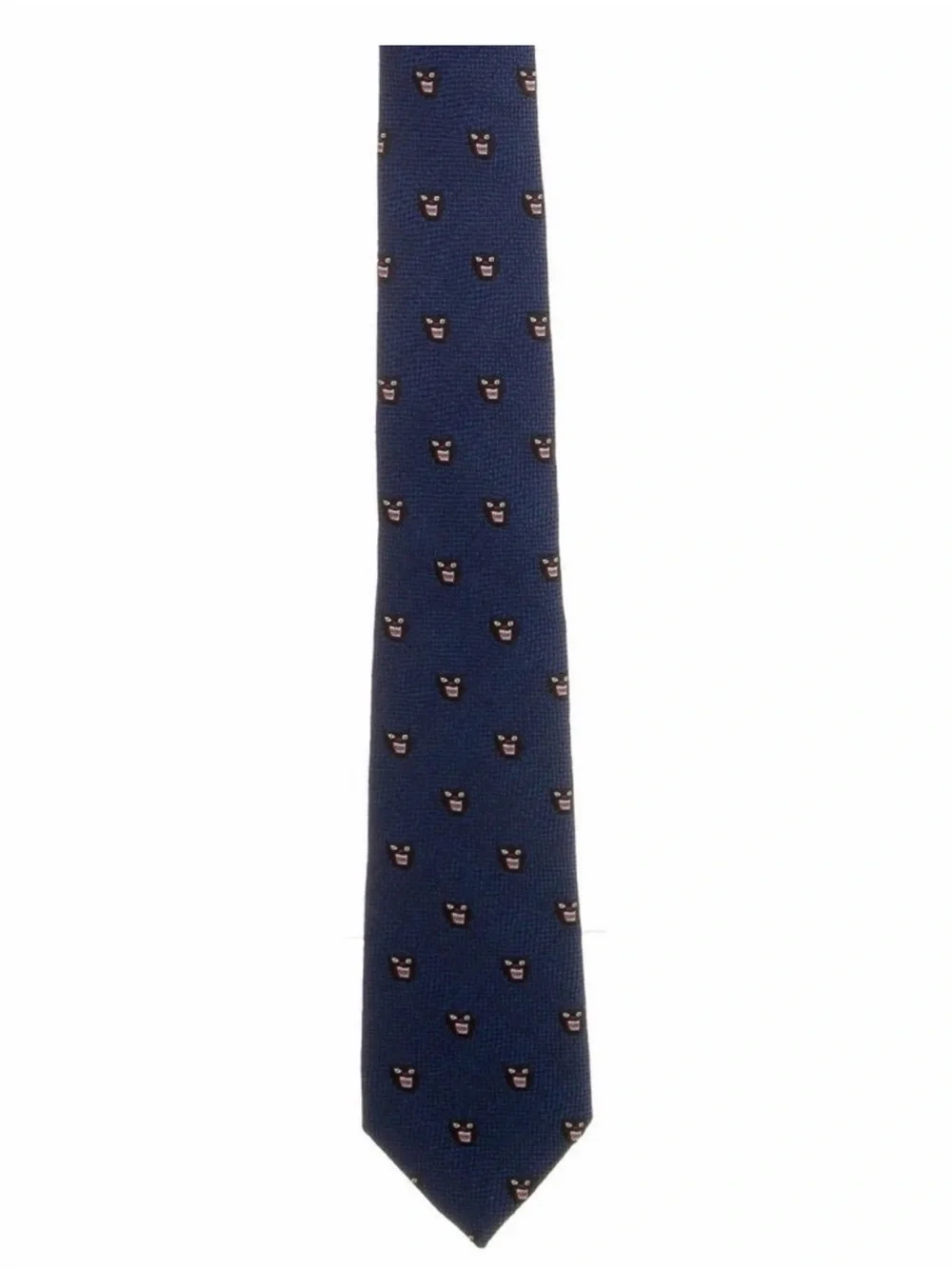 Gucci Men's Navy Patterned Silk Tie - Classic Navy